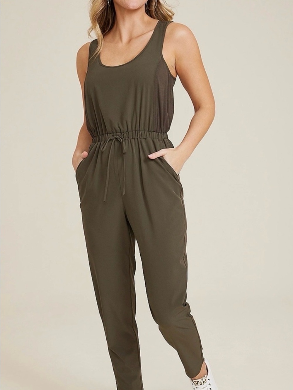 Abercrombie & Fitch Traveler Jumpsuit Olive Green Romper Size Medium T